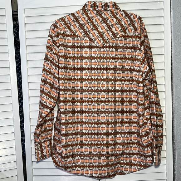 Pendleton Frontier‎ Cowboy Aztec shirt, pearl snaps. Excellent condition. Size L - Picture 2 of 6